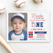 Honkbal Rookie Pet Stripes Photo Boy 1st Verjaarda Kaart