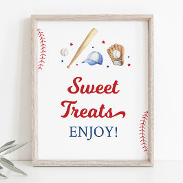 Honkbal Rookie Sweet Treats Verjaardagsteken Poster