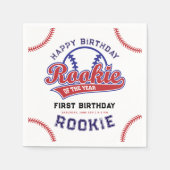 Honkbal Rookie van het Jaar 1e verjaardag Servet (Voorkant)