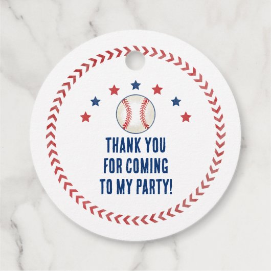 Honkbal Rookie van het Jaar 1e Verjaardagsfeest Bedankjes Labels (Achterkant)