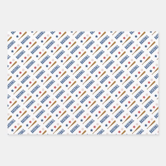 Honkbal Rookie van het Jaar 1e Verjaardagsfeest Inpakpapier Vel (Voorkant 3)