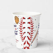 Honkbal Rookie van het Jaar Baseball 1e verjaardag Papieren Bekers (Rechts)