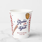 Honkbal Rookie van het Jaar Baseball 1e verjaardag Papieren Bekers (Voorkant)