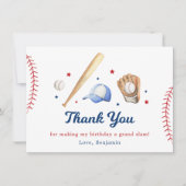 Honkbal Rookie van het Jaar Eerste Verjaardag Bedankkaart (Voorkant)