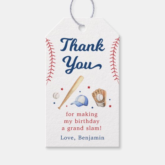 Honkbal Rookie van het Jaar Eerste Verjaardag Cadeaulabel (Voorkant)