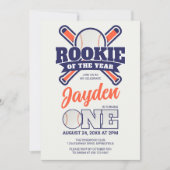 Honkbal Rookie van het Jaar Eerste Verjaardag Part Kaart (Voorkant)