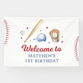 Honkbal Rookie van het Jaar Eerste Verjaardag Spandoek (Horizontaal)