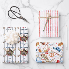 Honkbal Rookie van het Jaar Foto Verjaardag Inpakpapier Vel