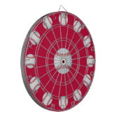 Honkbal roos dartbord (Voorkant Links)