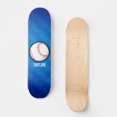 Honkbal; Royal Blue Stripes Persoonlijk Skateboard (Voorkant)
