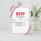 Honkbal RSVP-kaart RSVP Kaartje (Staand voorkant)