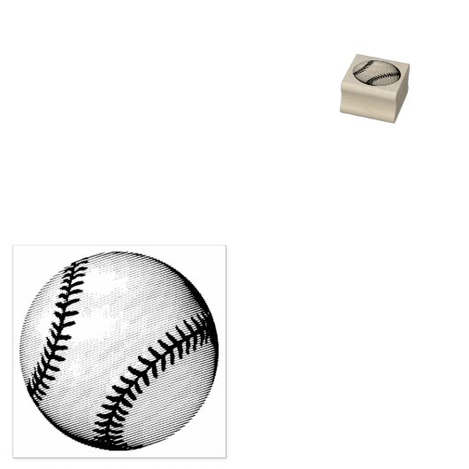 Honkbal Rubberstempel (Gestempeld)