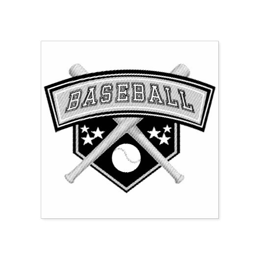 Honkbal Rubberstempel (Afrduk)