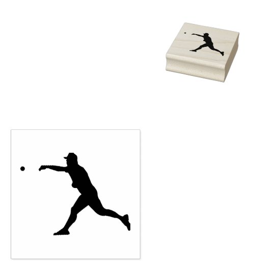 honkbal rubberstempel (Gestempeld)