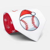 Honkbal Santa Hat Coach Kerstmis Stropdas (Opgerold)