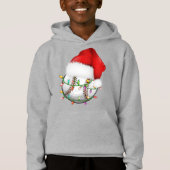 Honkbal Santa Hat Hoodie (Voorkant)