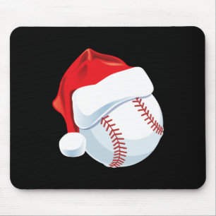 Honkbal Santa Hat Mannen Boys Christmas Muismat