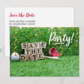 Honkbal save the date Feest Kaart (Voorkant / Achterkant)