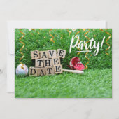 Honkbal save the date Feestje  Kaart (Voorkant)