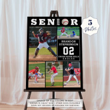 Honkbal Senior Afstudeerfoto 5 Foto Collage