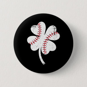 Honkbal Shamrock St Patricks Day Saint Paddys Mann Ronde Button 5,7 Cm