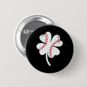 Honkbal Shamrock St Patricks Day Saint Paddys Mann Ronde Button 5,7 Cm (Voorkant /achterkant)