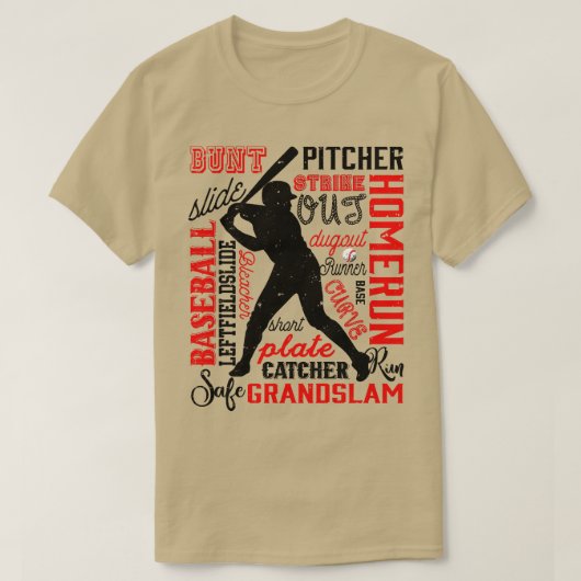 Honkbal Shirt Honkbal Speler Shirt Honkbal (Design voorkant)