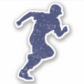 Honkbal silhouet - running boy sticker (Voorkant)