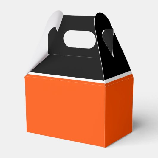 Honkbal Sinaasappel & Zwart Verjaardagsfeestje Fav Bedankdoosjes (Achterkant)