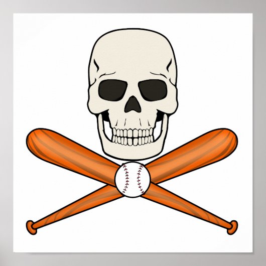 HONKBAL SKULL jolly Roger Digitale Downloadbare PN Poster (Voorkant)