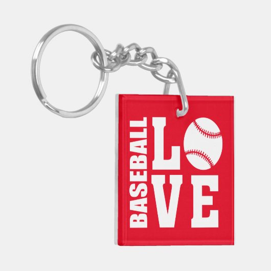 Honkbal Sleutelhanger (Voorkant Links)