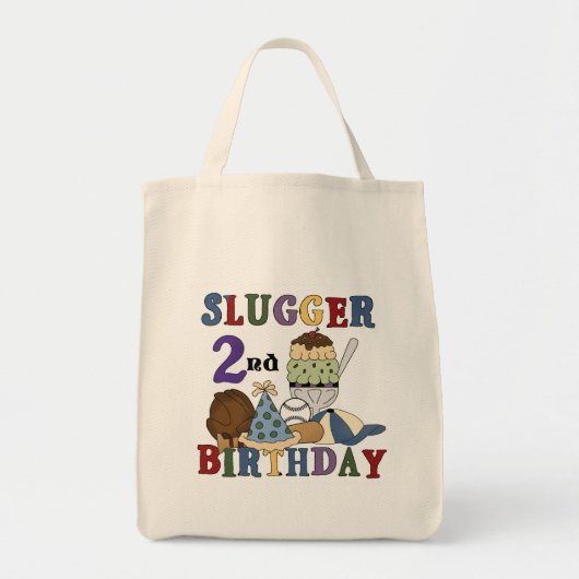 Honkbal Slugger 2e Verjaardag tshirts en geschenke Tote Bag (Voorkant)