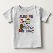 Honkbal Slugger 3e Verjaardag Tshirts (Voorkant)