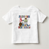 Honkbal Slugger 3e Verjaardag Tshirts (Voorkant)
