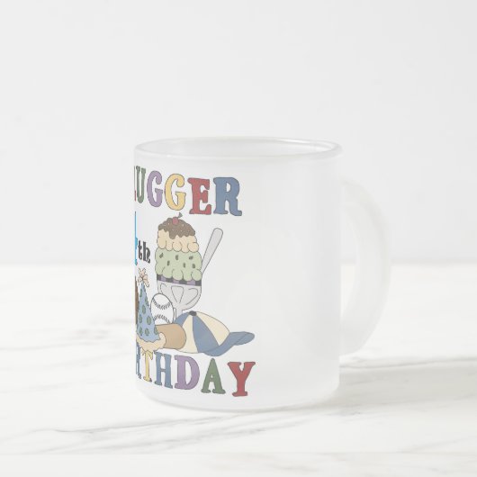 Honkbal Slugger 4e Verjaardag Matglas Koffiemok (Voorkant rechts)