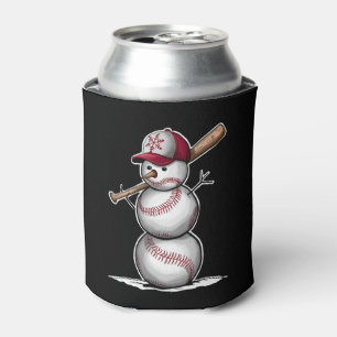 Honkbal Sneeuwman Ballen Sneeuw Kerstmis Xmas Cade Blikjeskoeler