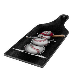 Honkbal Sneeuwman Ballen Sneeuw Kerstmis Xmas Cade Snijplank