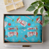 Honkbal Sneeuwman Kerst Viering Patroon Tissuepapier (Geschenk)