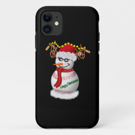 Honkbal-sneeuwman versierd met populaire snacks Case-Mate iPhone case