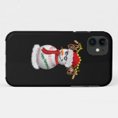 Honkbal-sneeuwman versierd met populaire snacks Case-Mate iPhone case (Achterkant (horizontaal))