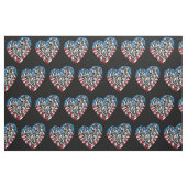 Honkbal Softbal - Amerikaans Vlag Hart Stof (Fat Quarter)