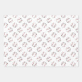 honkbal softbal coördinerende set van 3 inpakpapier vel (Voorkant 3)