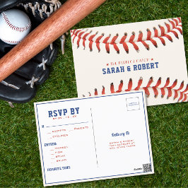 Honkbal Softbal De Perfecte Vangst Bruiloft RSVP Briefkaart