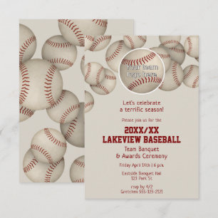Honkbal Softbal Einde van het Seizoen Banket Award Kaart