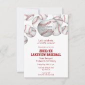 Honkbal Softbal Einde van het Seizoen Viering Kaart (Voorkant)