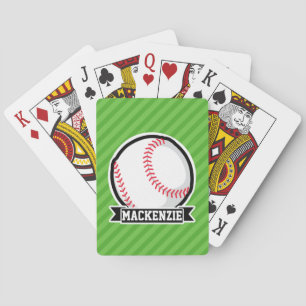 Honkbal, softbal; groene strepen speelkaarten