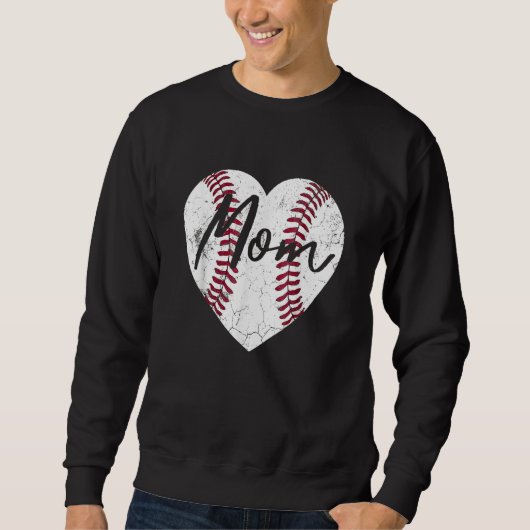 Honkbal Softbal Hart Moeder Moederdag Moedertje Ma Trui (Voorkant)