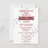 Honkbal softbal kinder einde van het seizoen banke kaart (Voorkant)