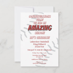 Honkbal softbal kinder einde van het seizoen banke kaart