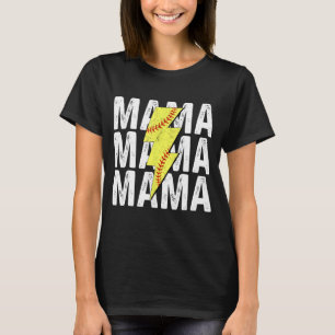Honkbal Softbal Moeder Leven Spel Dag Mama Moeders T-shirt